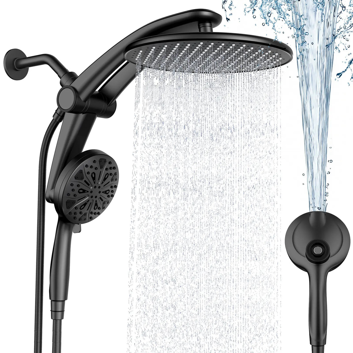 Dock-Free Dual Rain Shower Head Combo