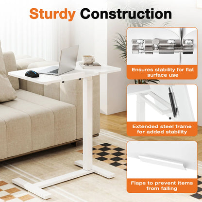 Tiltable, height-adjustable, and movable standing laptop desk