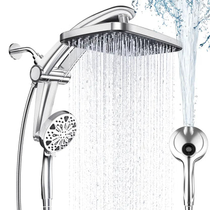 Dock-Free Dual Rain Shower Head Combo