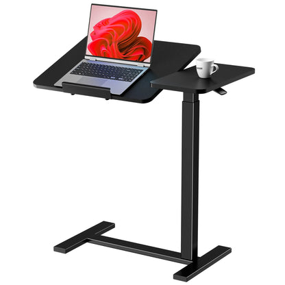 Tiltable, height-adjustable, and movable standing laptop desk