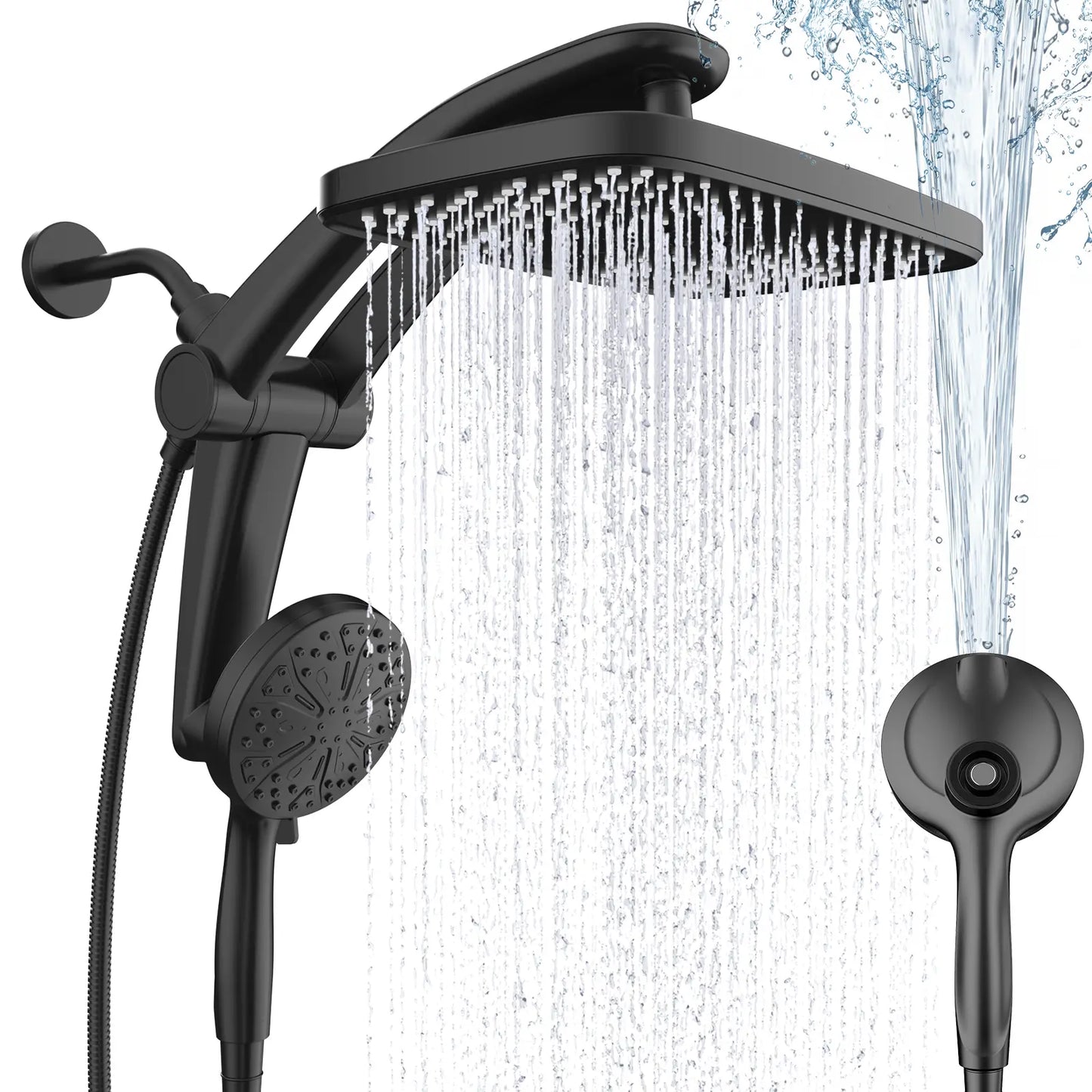 Dock-Free Dual Rain Shower Head Combo