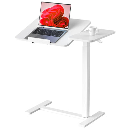 Tiltable, height-adjustable, and movable standing laptop desk